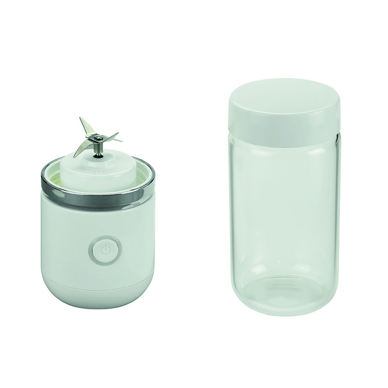 Outdoor Fresh Juicer 380ml Glass 4 Blades USB Rechargeable Personal Smoothie Mini Blender Portable Blender