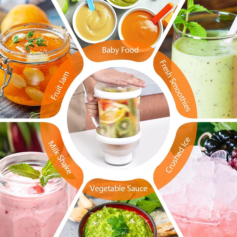 2000ML large capacity portable usb charging juicer fruit mixer bottle electric portable blender