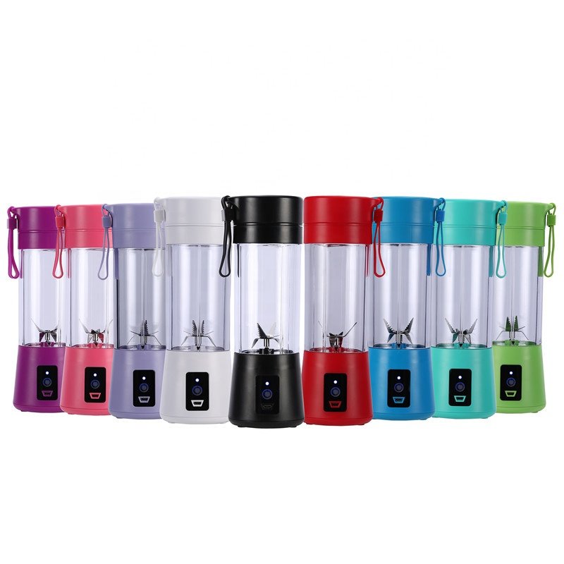 Rechargeable usb mini portable blender 380mL with 6 Blade 304 Stainless Steel juicer licuadora portatil