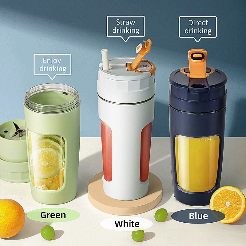 600ML Juice Blender Portable, Mini Blender for Rechargeable Fruit Blender Smoothie