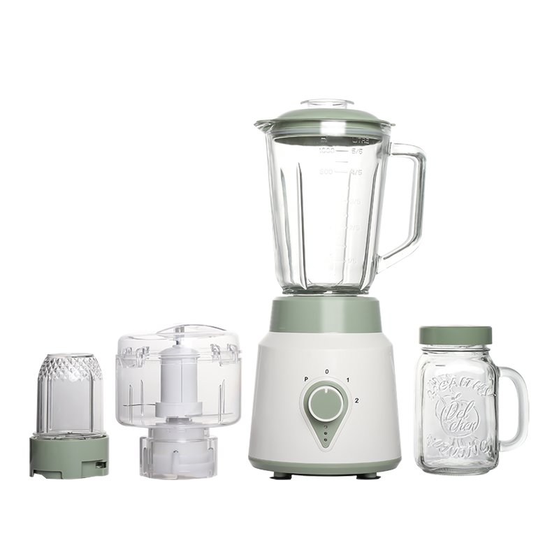 Portable Bottle Electric Blender Juicer Blender Glass Jar and Stainless Steel New Style 1000ML 350W Household 200x190x400mm Blue