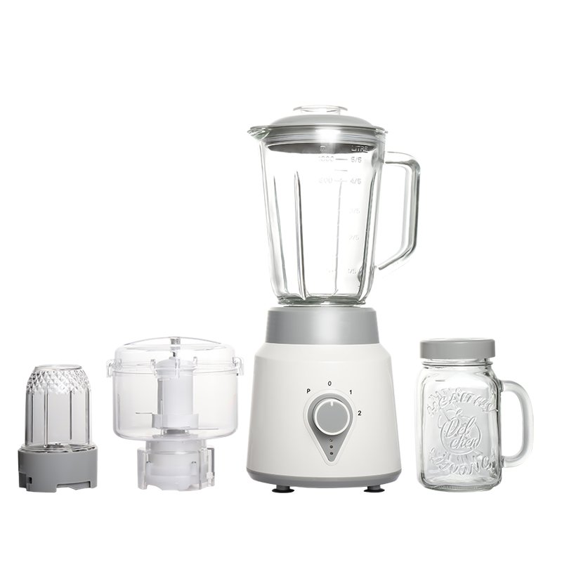 Portable Bottle Electric Blender Juicer Blender Glass Jar and Stainless Steel New Style 1000ML 350W Household 200x190x400mm Blue