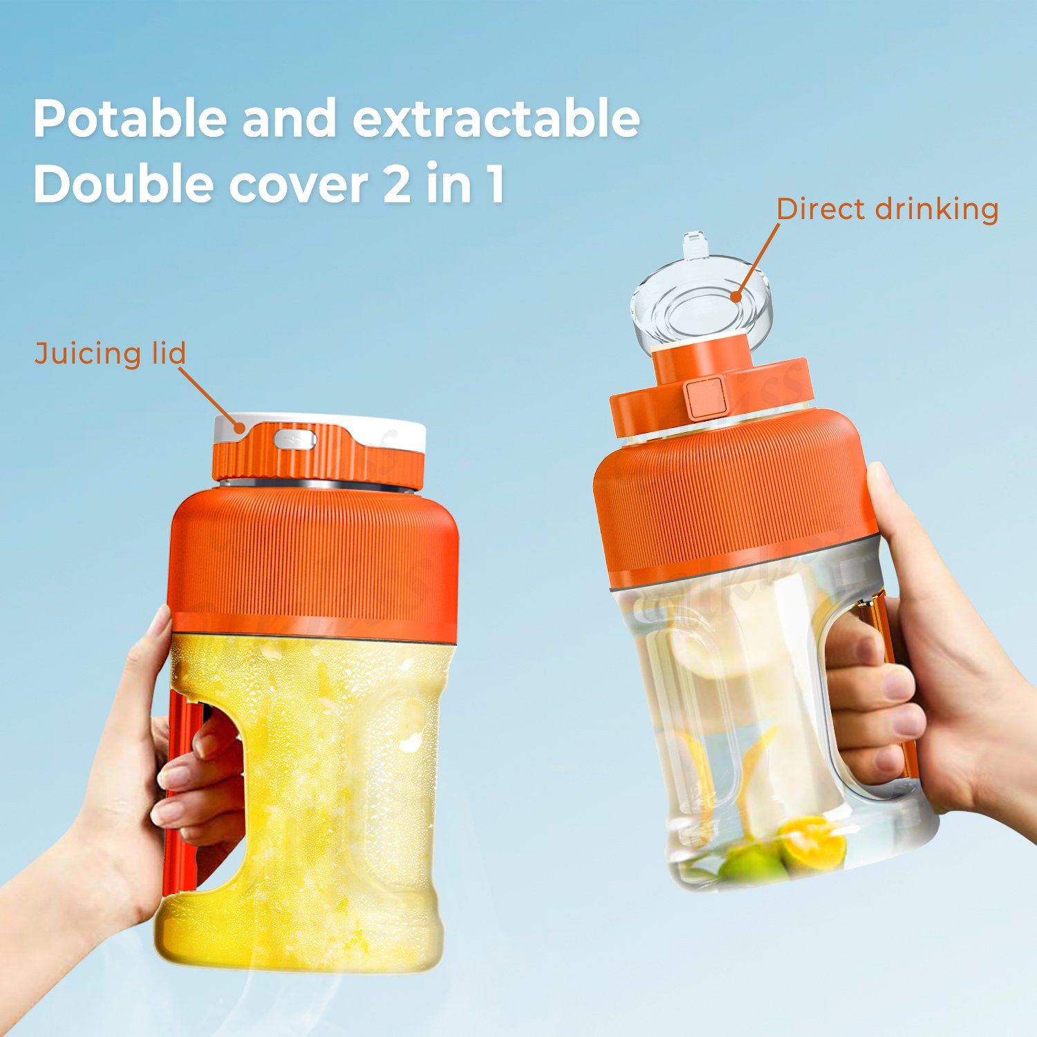 Large Capacity Fresh Juice Portable Blender 1000ML Portable Blender Juicer Bottle