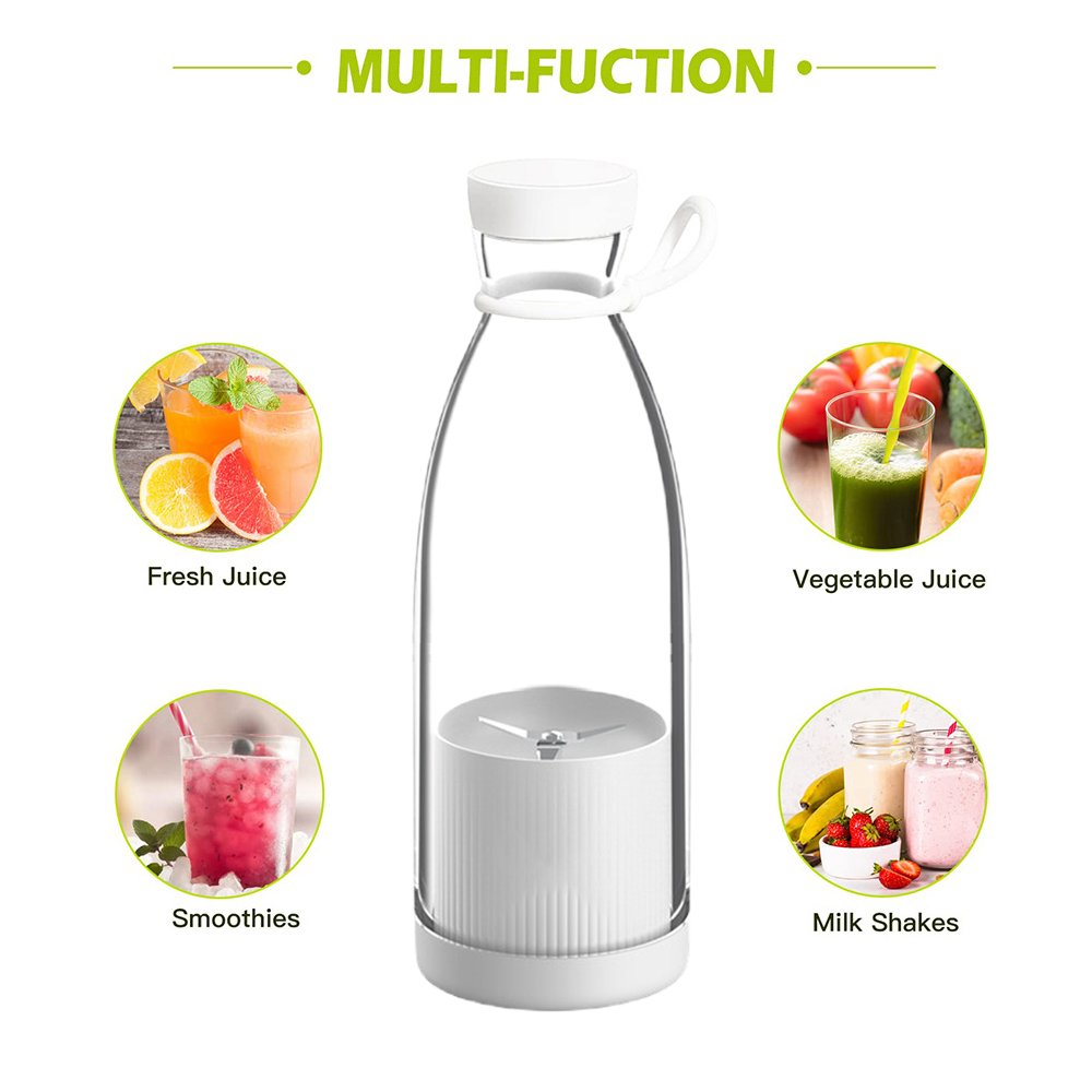 Mini Electric Juicer Cup 420ml Portable Juicer Mixer Usb Fresh Fruit Juice Blender 6 Blade Blender Plastic Stainless Steel 40 YM