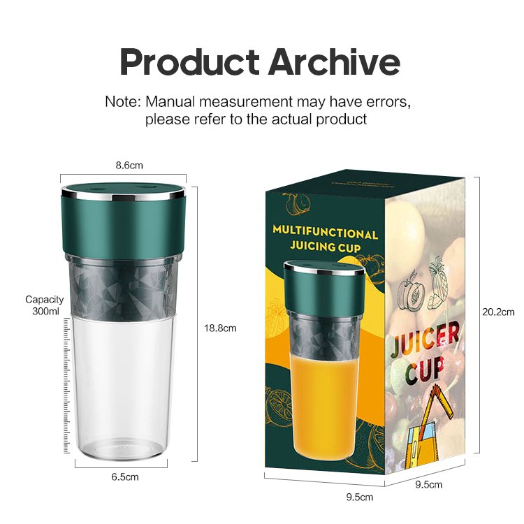 Kinscoter 300ml Mini USB Portable Fruit Juicer Home Travel Electric Smoothie Juice Maker Machine Automatic Juicer Blender