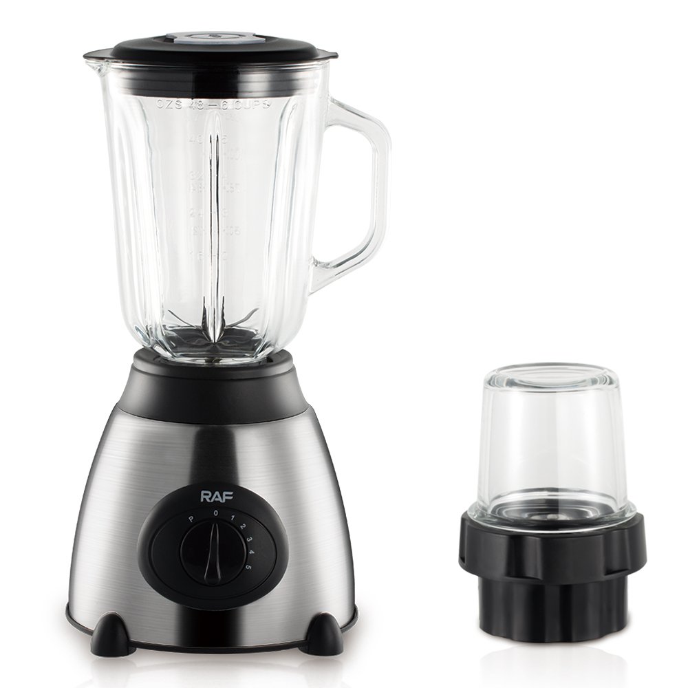 Kitchen Appliance 1000w Blender for Smoothies Portable Blender Glass Cup with Grinder 5 Speeds