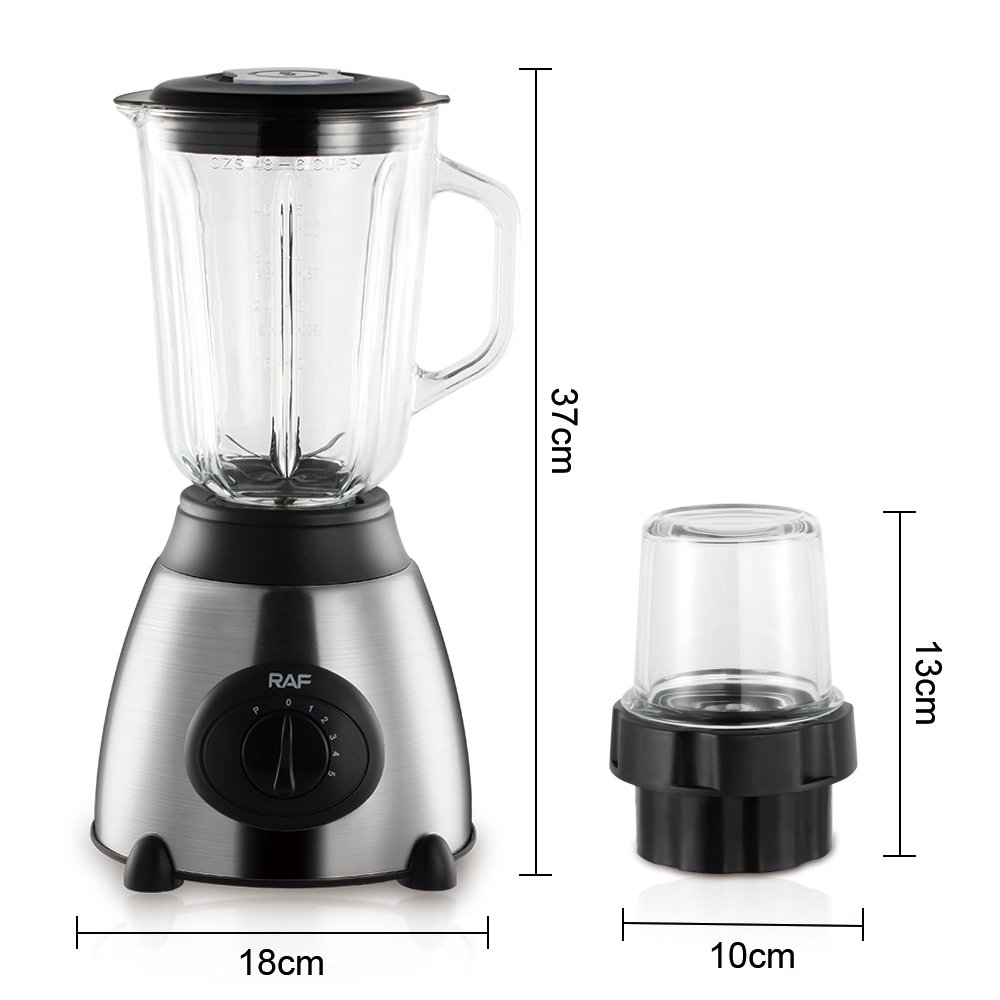 Kitchen Appliance 1000w Blender for Smoothies Portable Blender Glass Cup with Grinder 5 Speeds