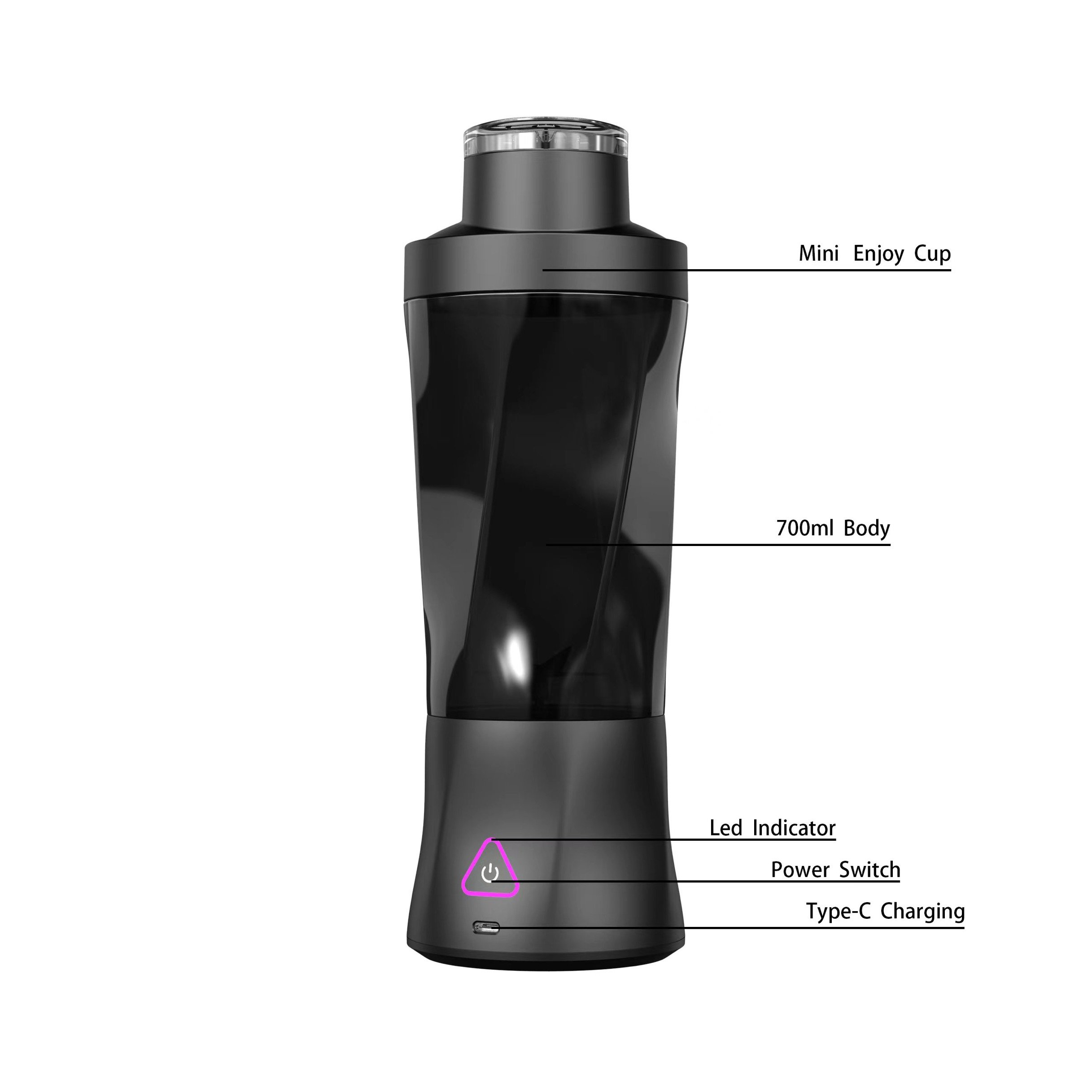 700ML 360Watt 6000MAH IPX7 Waterproof Juicer Smoothie Blender Cup Portable USB Blenders Wireless Juicers Handheld Juicer