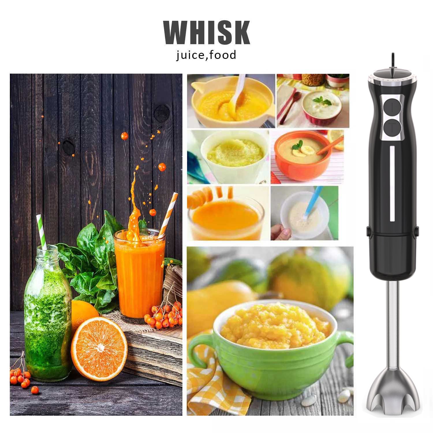 Clearance Stock Hand Stick Blender Low-Noise 800W Powerful 6 Variable Speed Durable Household Immersion Hand Blender
