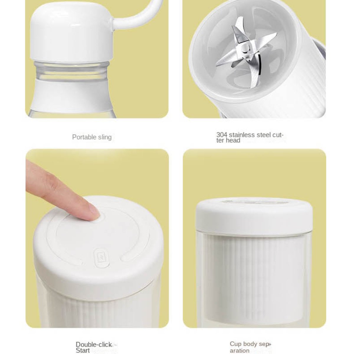 2023 New 4 cutter head 8 cutter head best-selling mini electric fresh juice blender portable Blender small juice machine