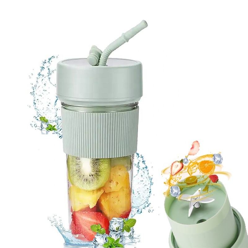 High Speed Portable Rechargeable Blender Stainless Steel Blade Juicer With Plastic Cup