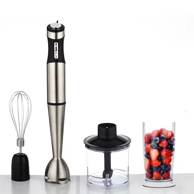 Fruit Mixer Grinder Steel Portable Mini Hand Blender Dc Motor Mini Electric Hand Blender Stainless Steel Plastic Oem Push Button