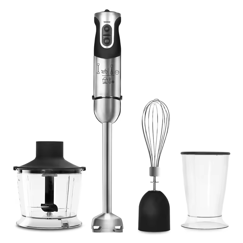 Fruit Mixer Grinder Steel Portable Mini Hand Blender Dc Motor Mini Electric Hand Blender Stainless Steel Plastic Oem Push Button