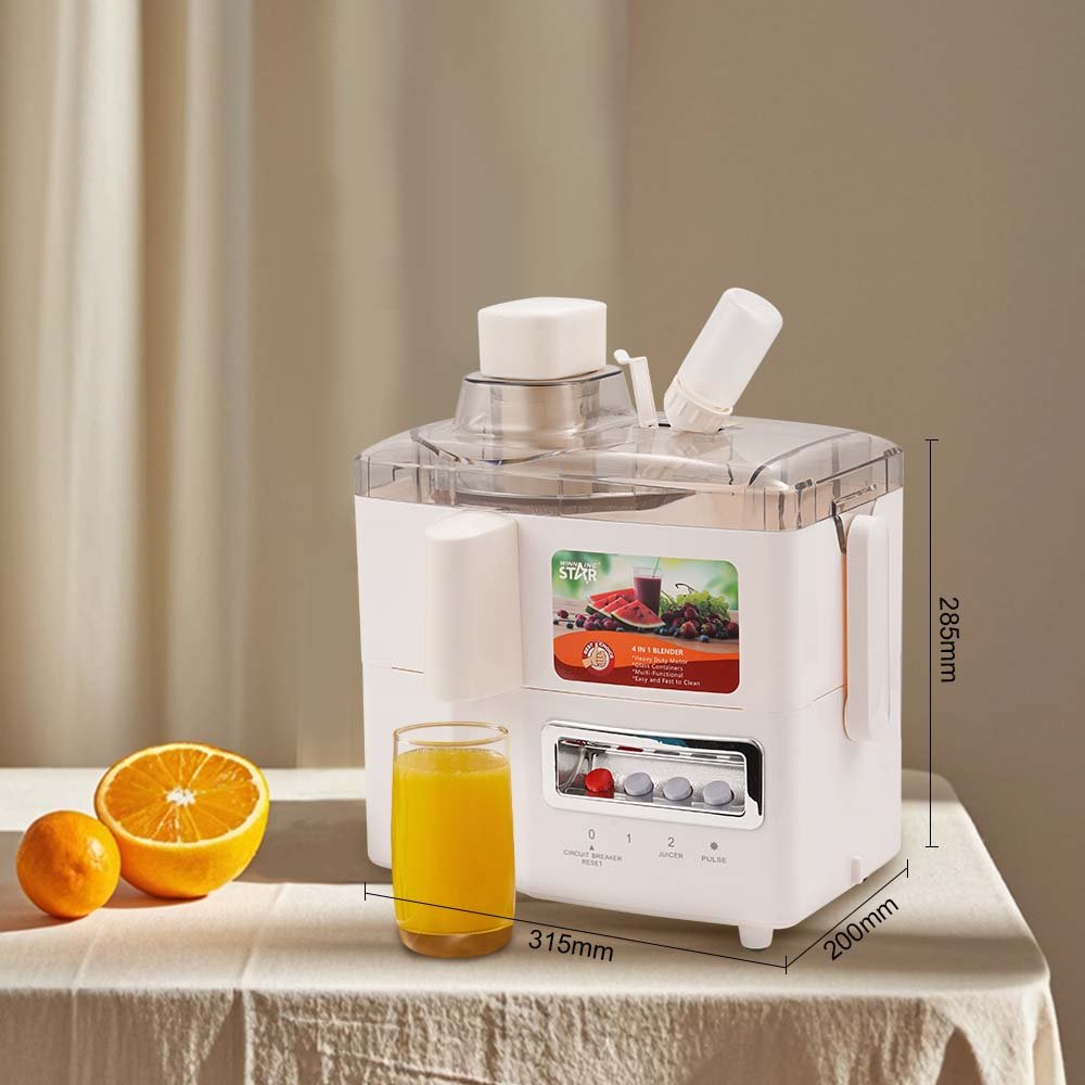 WINNING STAR 4 In 1 Mixer 350w Orange Juicer ST-5558 Stainless Steel 2 Knife Orange Juicer Electric Blender Machine Juicer