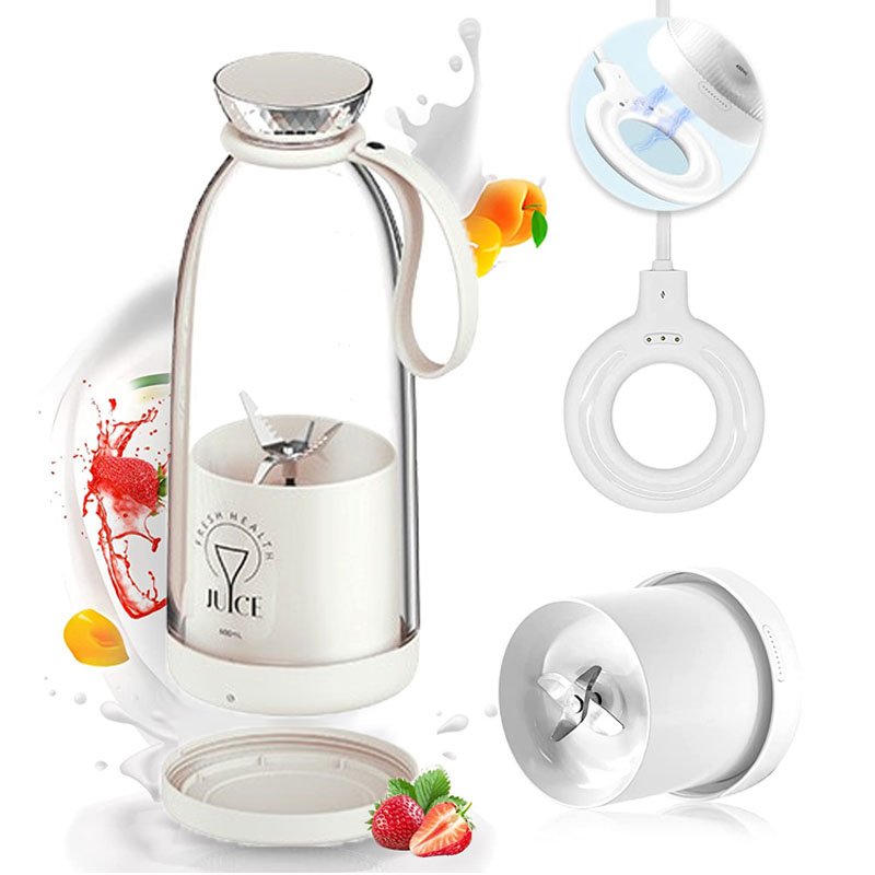 Fresh Juice Blender Portable Blender 500Ml Wireless Rechargeable Usb Juicer Cup Fruit Mixer