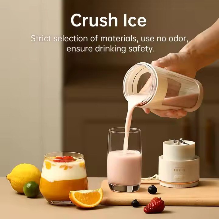 340ml Mini Portable Blender Juicer portable juicer 14-blade fruit and vegetable mixer multifunctional juicer
