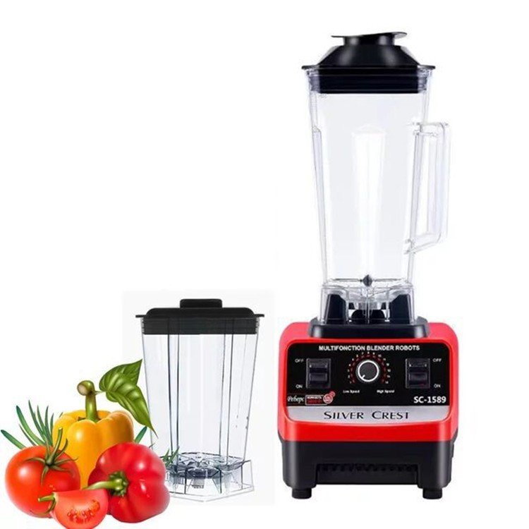 In stock 2L 4500W 7630 motor Silver Crest SC-1589 high speed 15 gears Big Powerful Smoothies Large Commercial Blender