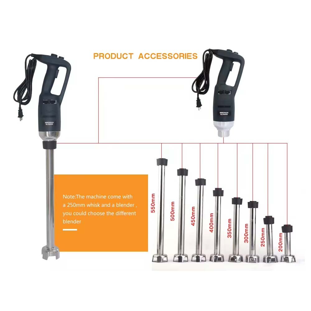 XEOLEO Commercial Detachable Hand Blender Electric Immersion Heavy Duty Food Blender Stepless Multifunction Hand Mixing Stick