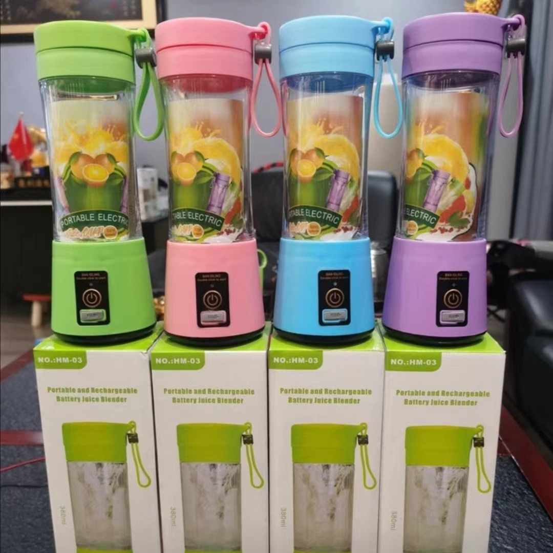 Wholesale Electric USB Fresh Orange Juicer Mini Blender Smoothies Six Blades Commercial Handle Portable Blenders and Juicers
