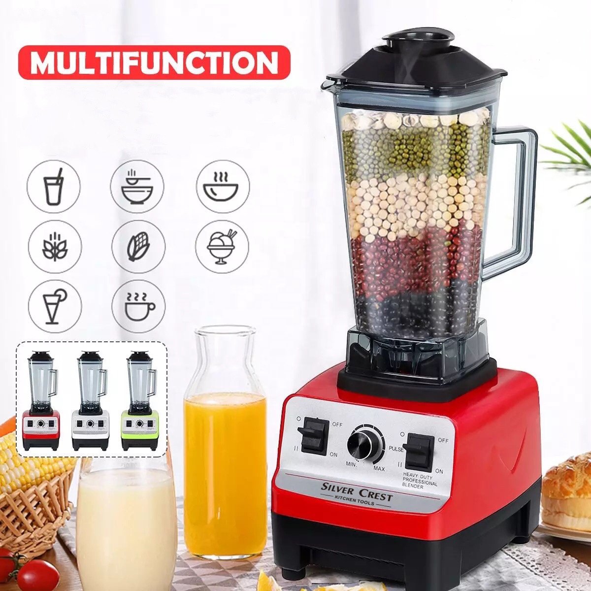 Factory OEM 2 in 1 5000W Powerful smoothie maker Table Nutrition blender