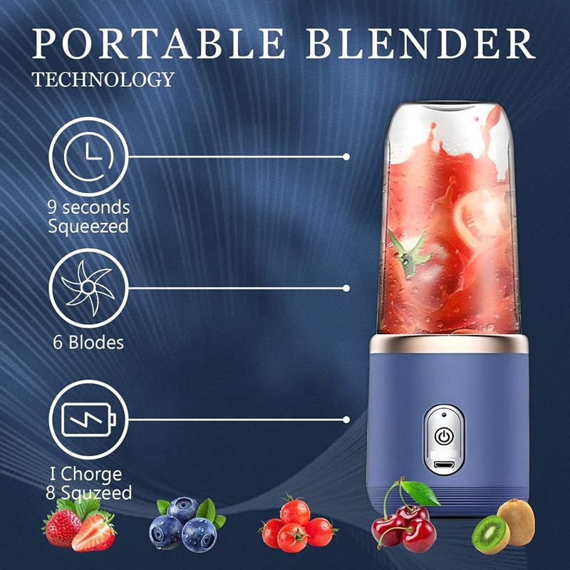 Portable Blender For Shakes And Smoothies,Rechargeable Mixers Fresh Fruit Juicers With Usb Charging