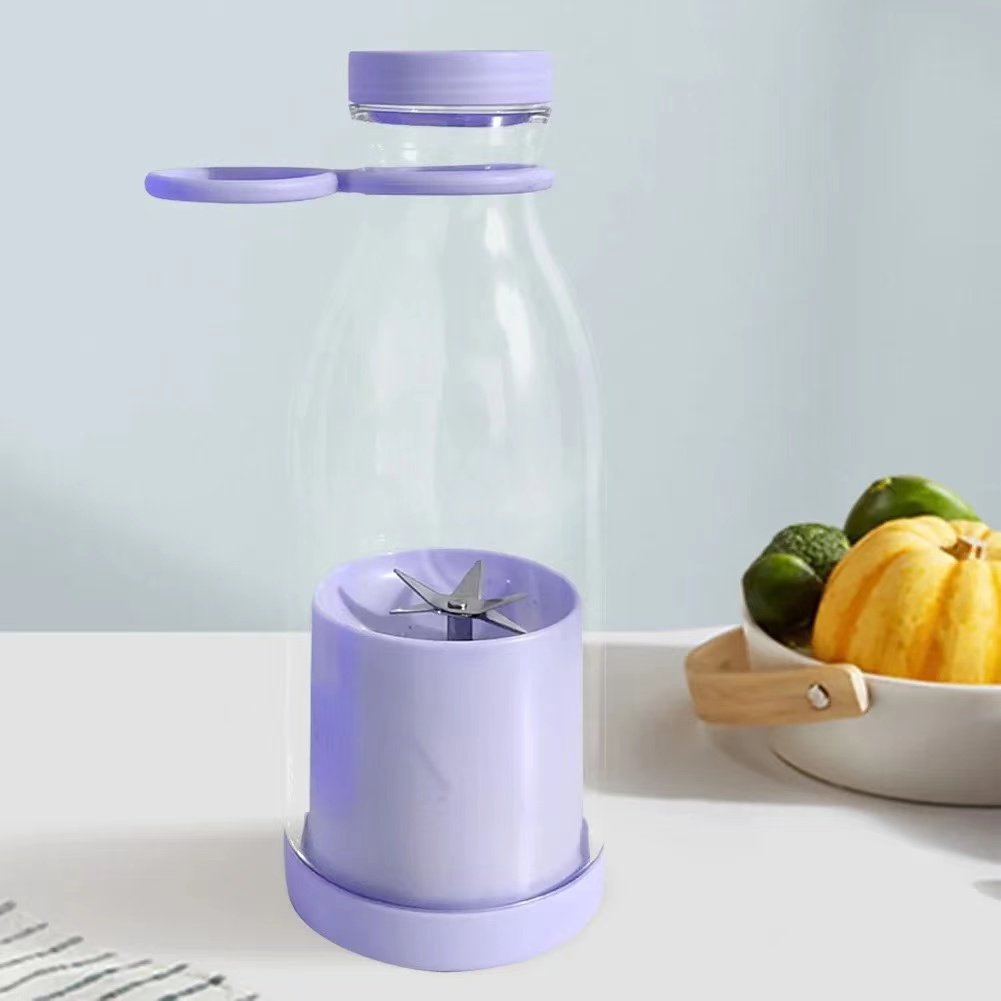Newly Design household Portable Juicer Blender Household Fruit Mixer- Six Blades in 380ml USB Juicer Cup