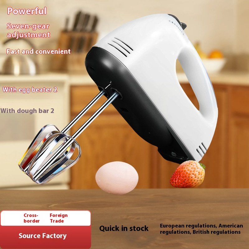 High-Power Household Electric Hand Blender Mini Mixer and Whipped Cream Machine for Baking