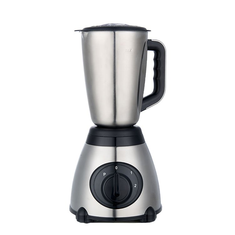 Calinfor kitchen electric 3 speed control 4 blade 2 in 1 grinder stainless steel jar ice crush blender