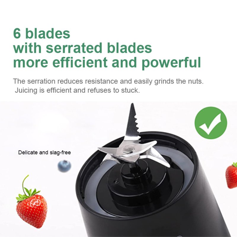 Ligkevan Plastic Cup 6 Stainless Steel 304 Blades Personal Bottle Mini Juicer Portable Juice Plenders Portable Blender Juicers