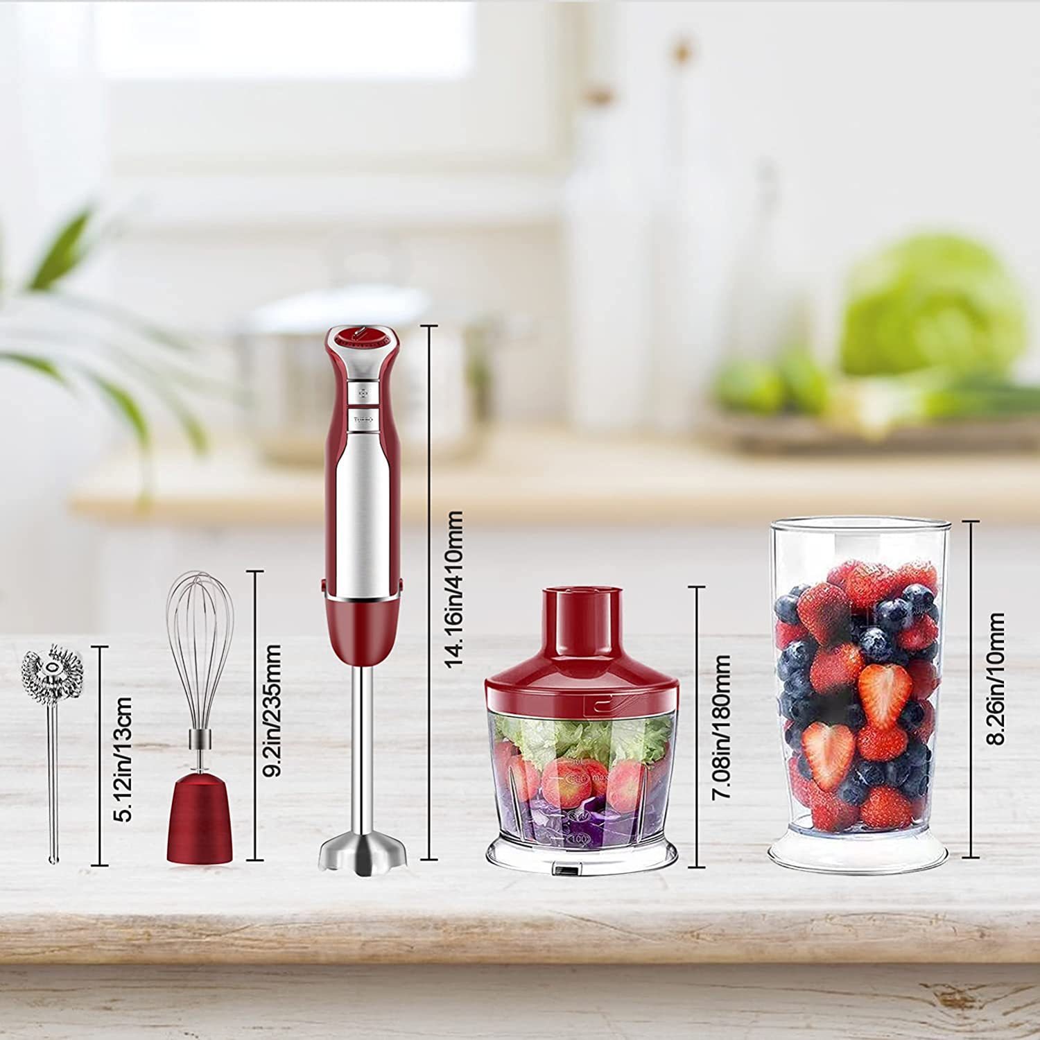 Electric Portable Hand Blender and Food Processor with Ribbon Blender Juicer Features for Hotel Use blenders and juicers