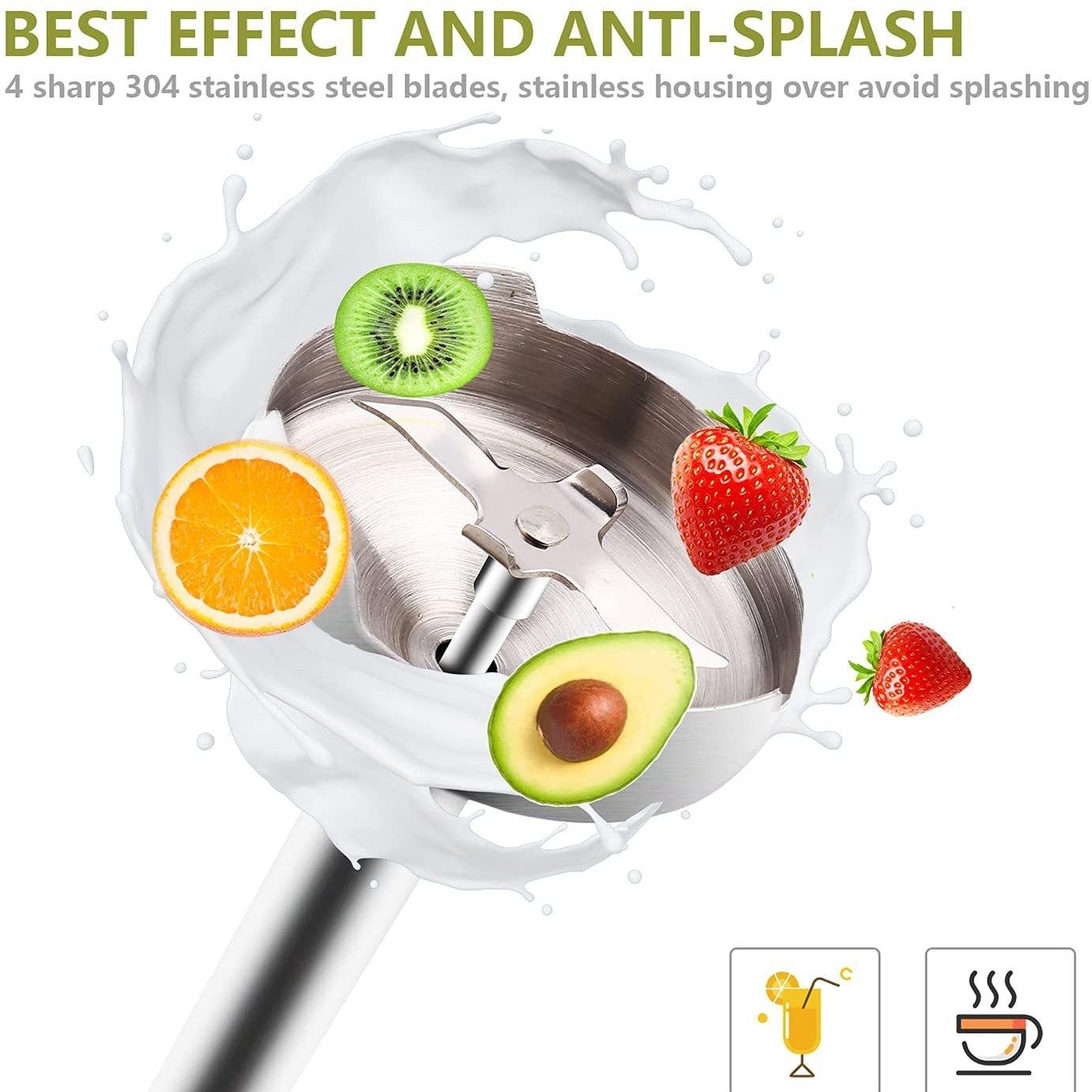 Electric Portable Hand Blender and Food Processor with Ribbon Blender Juicer Features for Hotel Use blenders and juicers