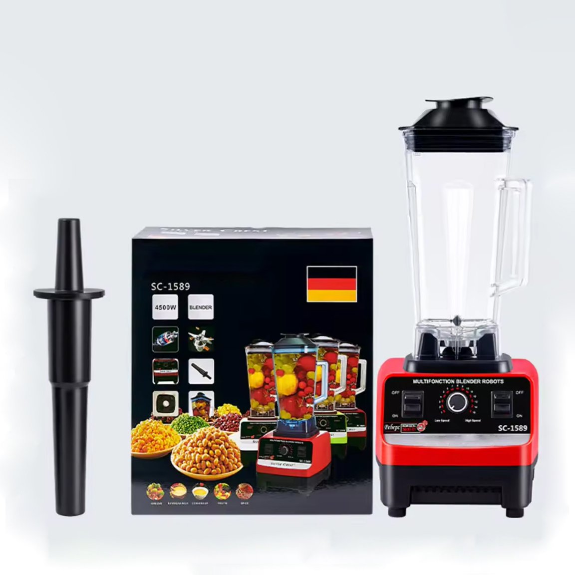 6 in 1 high speed 4500 Silver Crest Mixer Machine blender mixer with chopping bowl 2 cups for baby home use