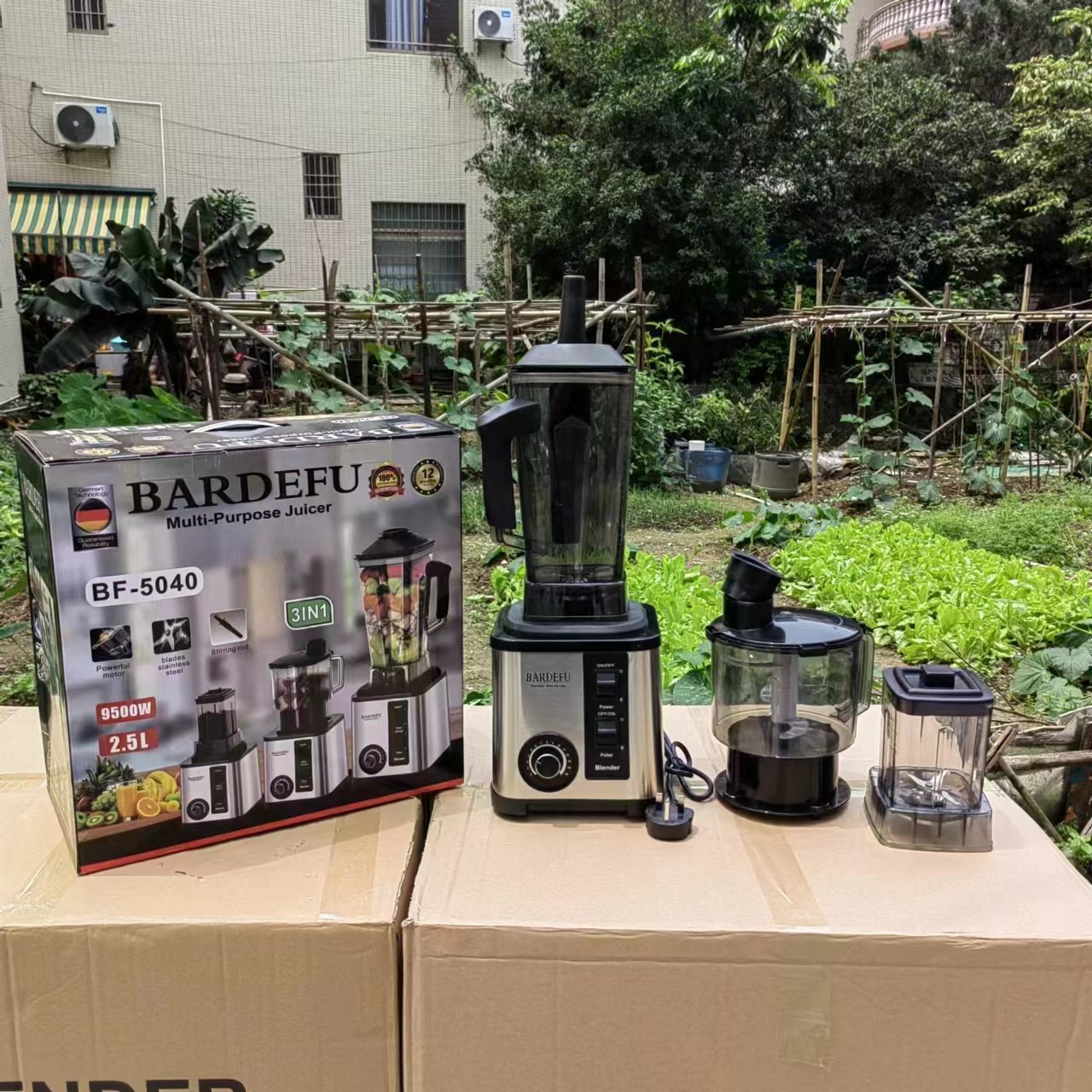 Supporting sample High Quality Machine 9500W 3L 3 in 1 Heavy Duty Stainless Steel Chopper Blender Food Blender 3 in 1