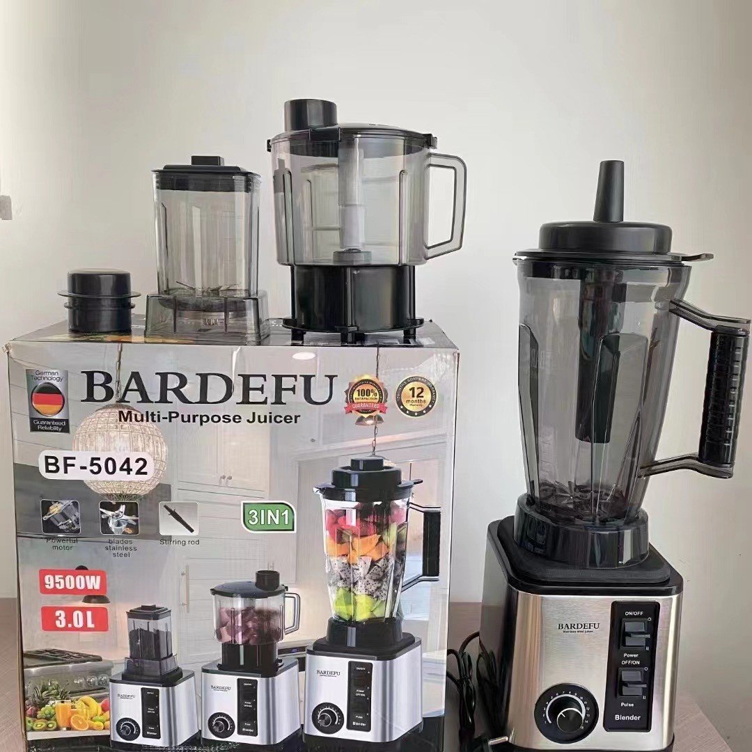 Supporting sample High Quality Machine 9500W 3L 3 in 1 Heavy Duty Stainless Steel Chopper Blender Food Blender 3 in 1