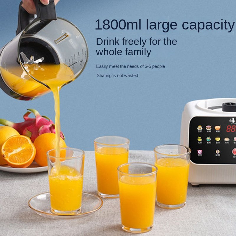 1.8L automatic wall breaking machine household touch color screen soft sound heating soy milk machine