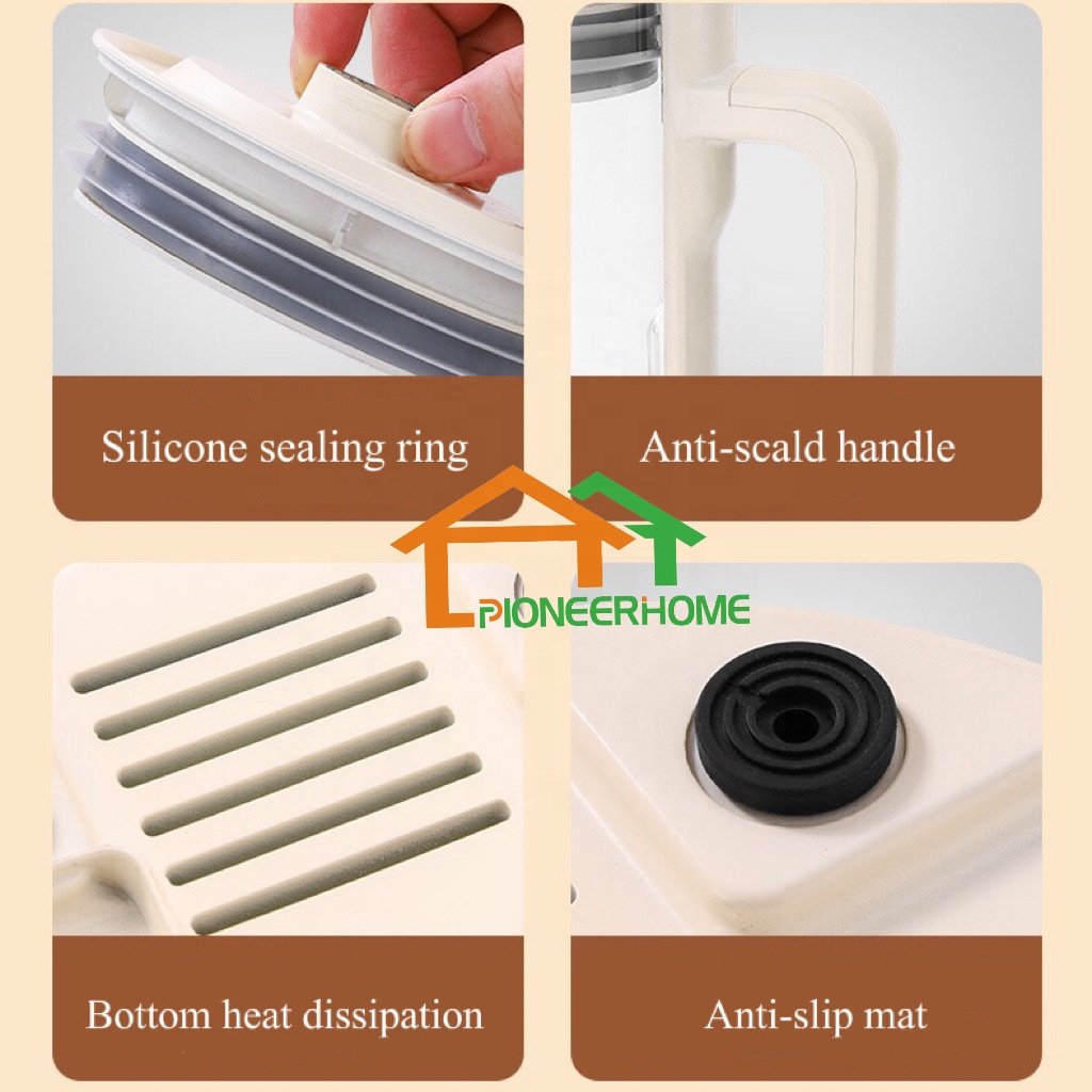 soup maker Soybean Milk Maker Heating Blender with Soundproof Cover Household Blend Juicer Fruit Blender