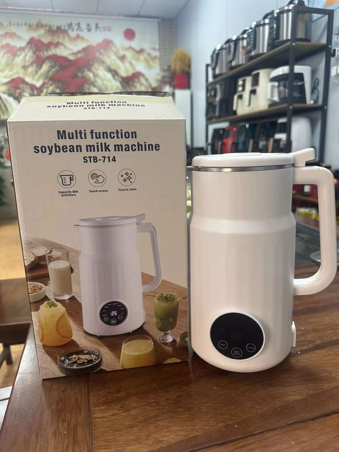 800ML Powerful Electric Machines Heating Automatic Wall Breaking Cooking Blender Nut Soymilk Maker for Vietnam