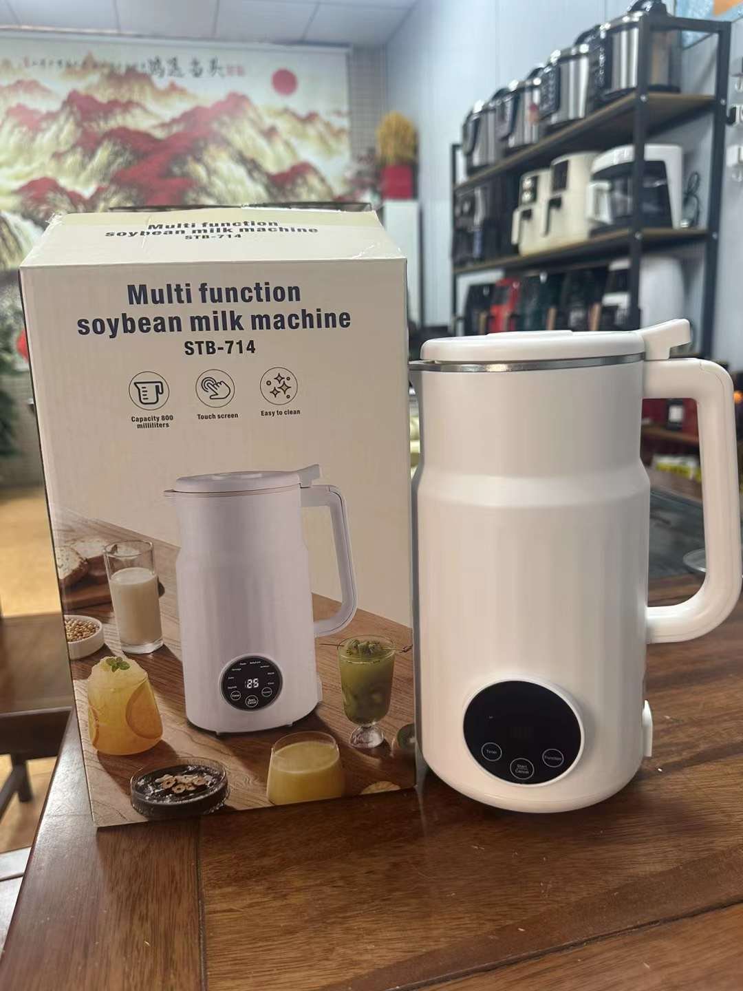 800ML Powerful Electric Machines Heating Automatic Wall Breaking Cooking Blender Nut Soymilk Maker for Vietnam