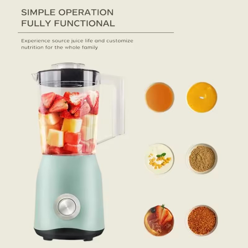 1.5L 2 in 1 Blender Juicer 3 Speed with Stainless Steel Jar Electric Food Mixer Blender