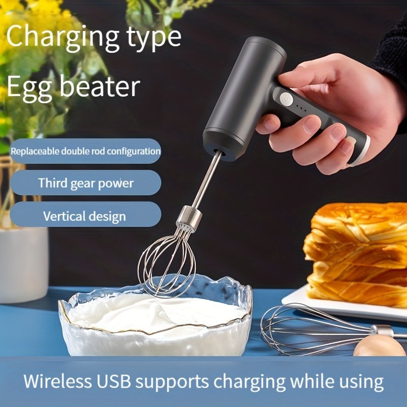 Multifunctional Electric Hand Mixer, Blender, Egg Beaters, with 3 Speed For Cream Making, Cooking, Baking Tools, Kitchen Gadgets