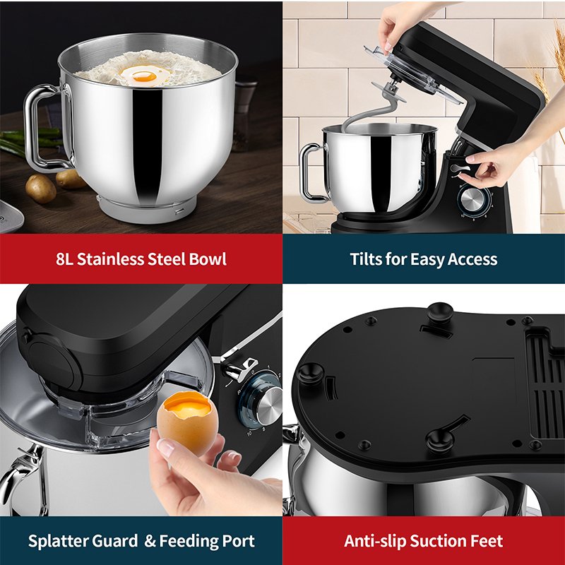 Kitchen Electronic Appliances Professional Multifunction Bakery Blender Kneading Machine Food Stang Mixer