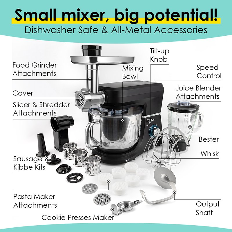 Kitchen Electronic Appliances Professional Multifunction Bakery Blender Kneading Machine Food Stang Mixer