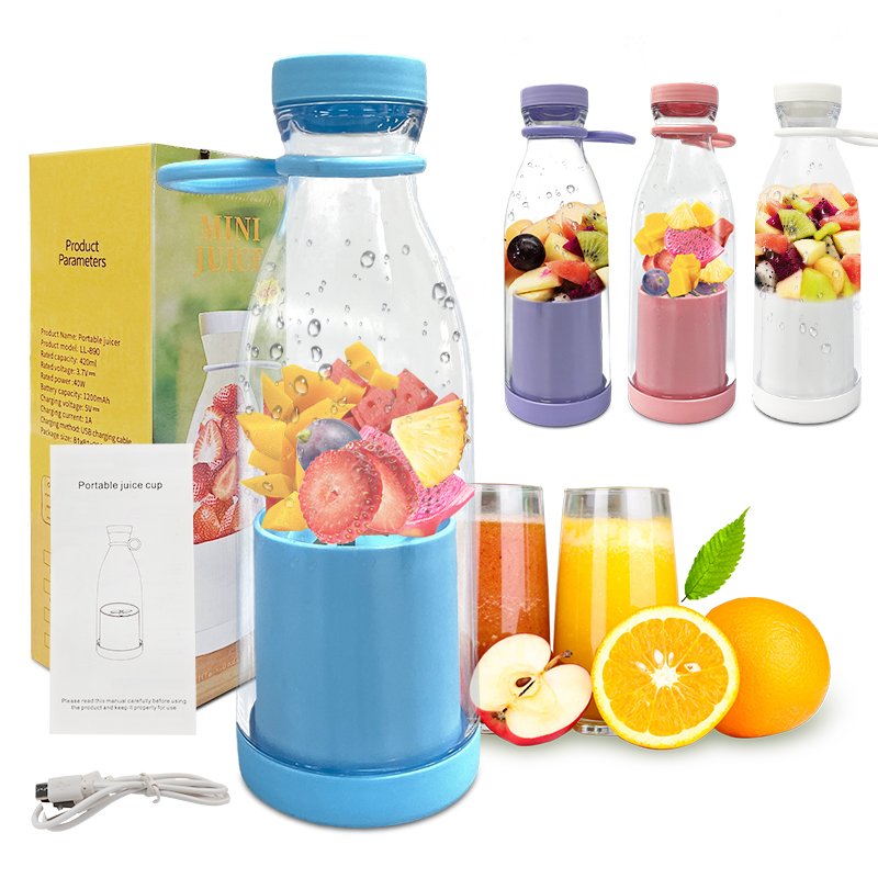 420ml Electric Smoothie Blender Maker portable blender tumbler Mini Travel Fruit Juicer Mixer Portable Fruit Juicer Blender