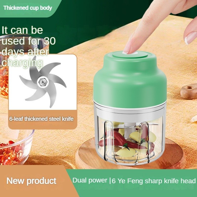 Multifunctional Modern Stainless Steel Mini Electric Blender with USB Power Push Button Juicer Mixer Household Use Container