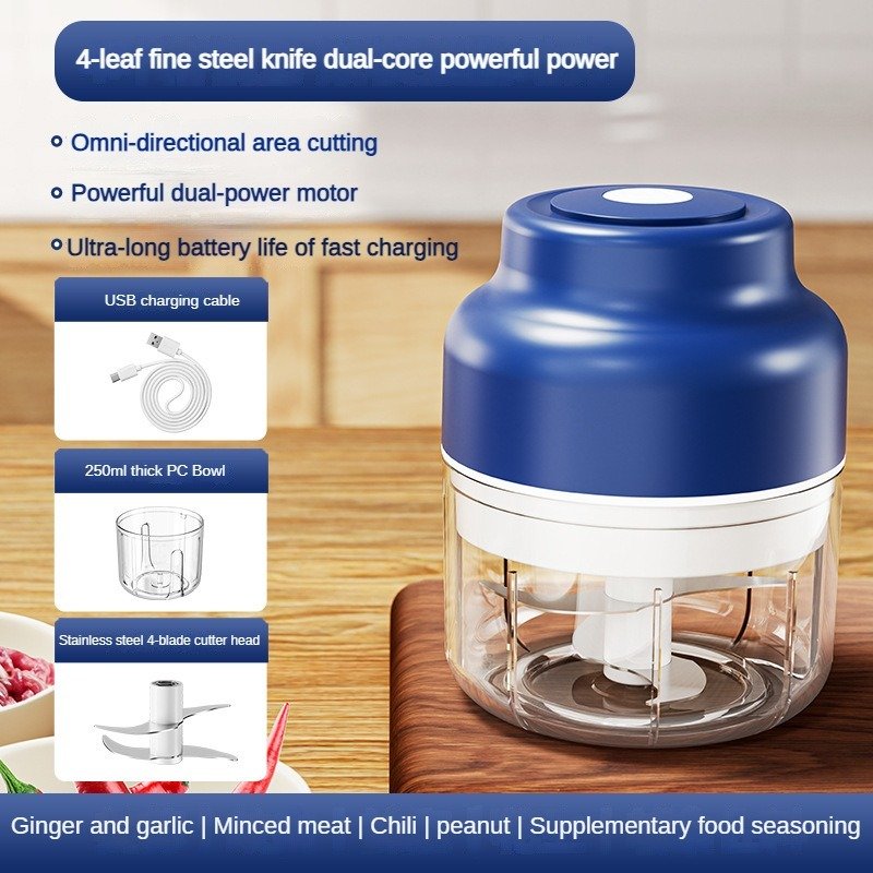 Multifunctional Modern Stainless Steel Mini Electric Blender with USB Power Push Button Juicer Mixer Household Use Container