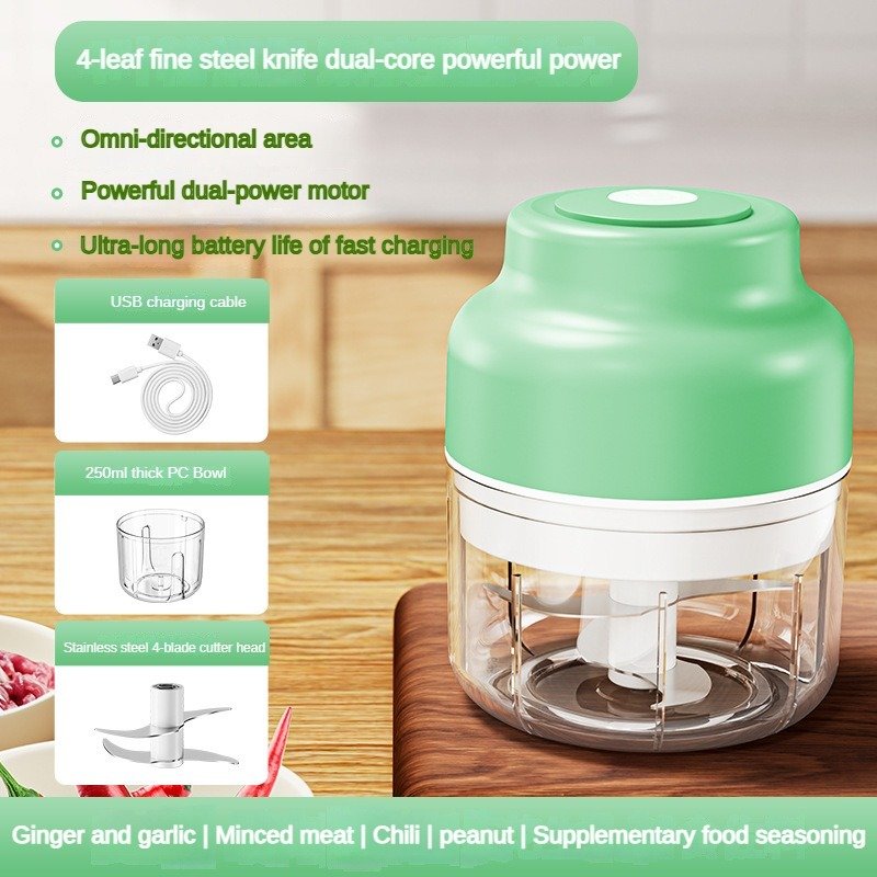 Multifunctional Modern Stainless Steel Mini Electric Blender with USB Power Push Button Juicer Mixer Household Use Container