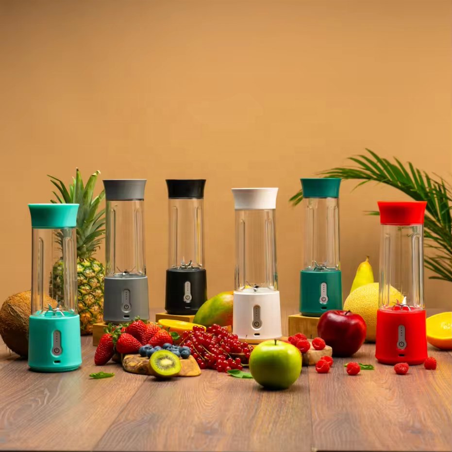 7.4V Mini USB Rechargeable Home portable Blender Mixer 6 blades Juicing Tritan Plastic Electric Juicer Cup Portable Blenders