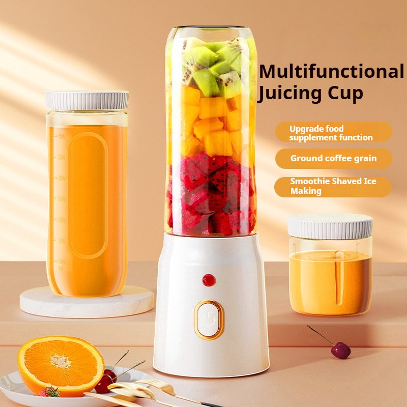 450ml Portable USB Electric Juicer Blender Assistive Food Machine Sorbet Machine Grinding Machine with Double Cup