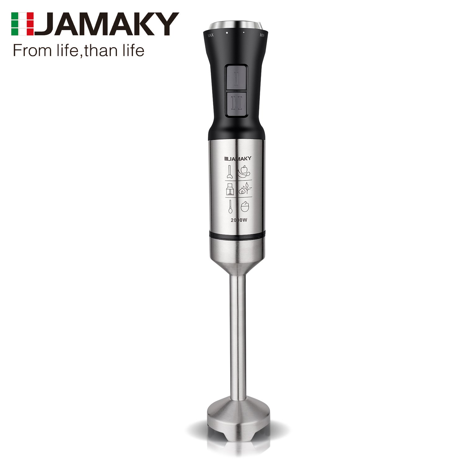 JAMAKY hot sale OEM professional Electric Food Mixer Machine Hand Held Blender for Kitchen Multi Speed 2000W 4 in 1 Blender Set