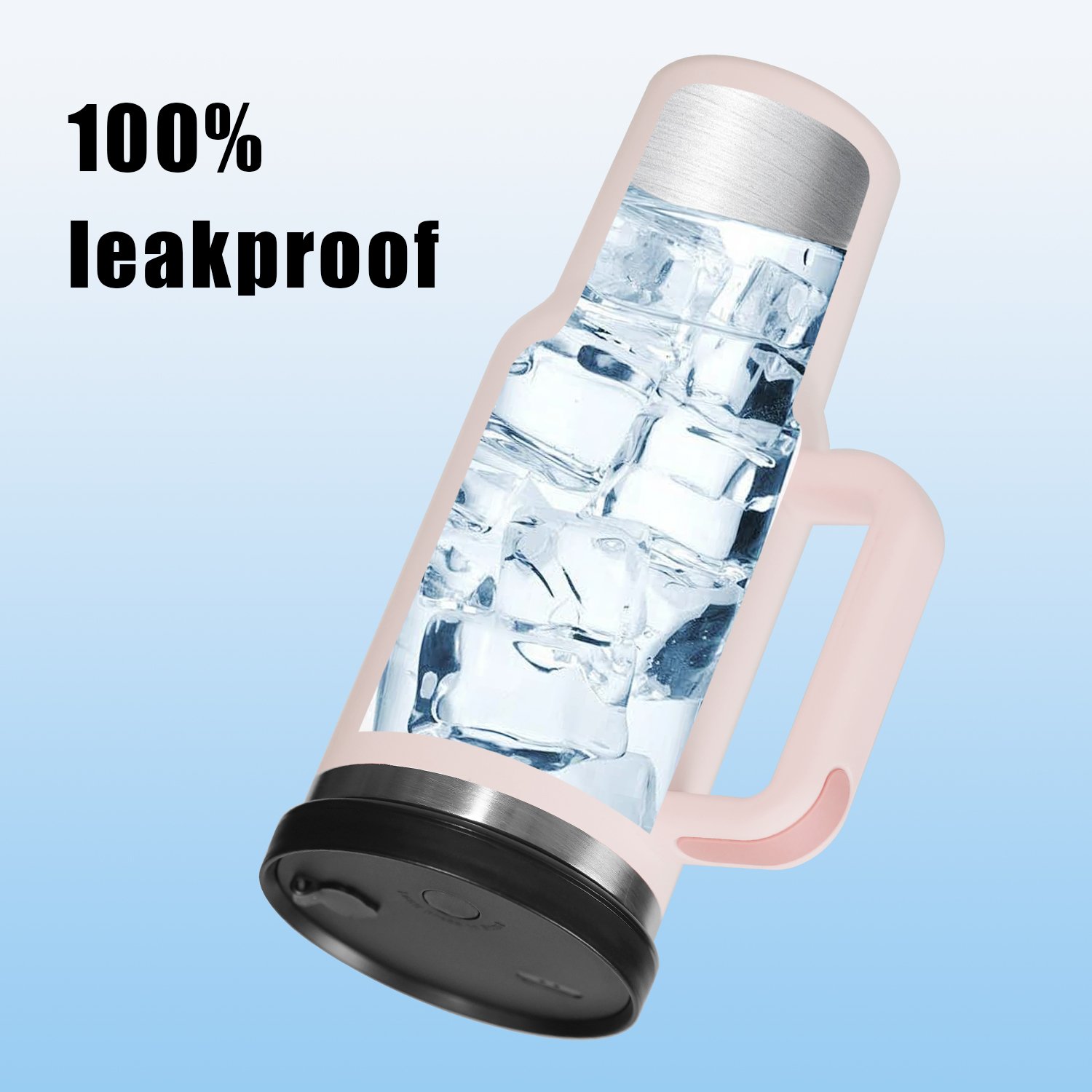 Custom logo 1.18L Stainless Steel Tumbler Straw Blender To Go 40oz Large Capacity Cup Anti-Stuck Portable Blender
